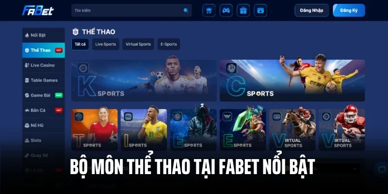 Bộ môn thể thao tại Fabet nổi bật
