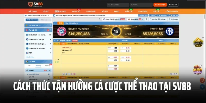Cách thức tận hưởng cá cược thể thao trọn vẹn tại SV88