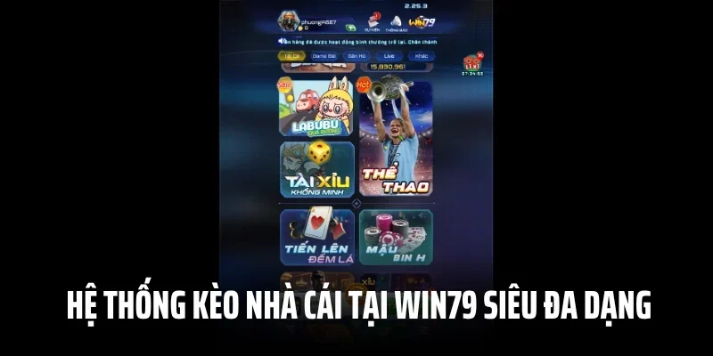 Hệ thống kèo nhà cái tại Win79 siêu đa dạng