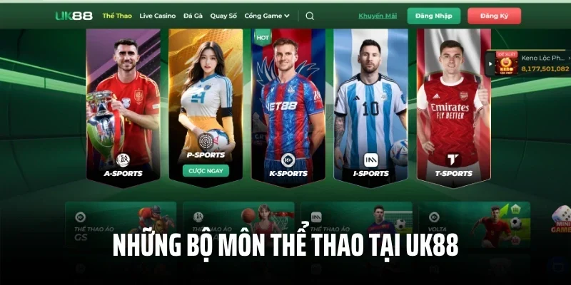 Những bộ môn thể thao tại UK88