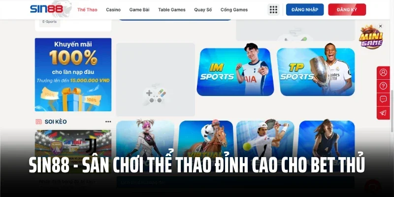 SIN88 – Sân Chơi Thể Thao Đỉnh Cao Cho Bet Thủ
