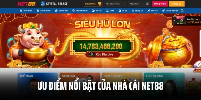 Ưu điểm nổi bật của nhà cái Net88